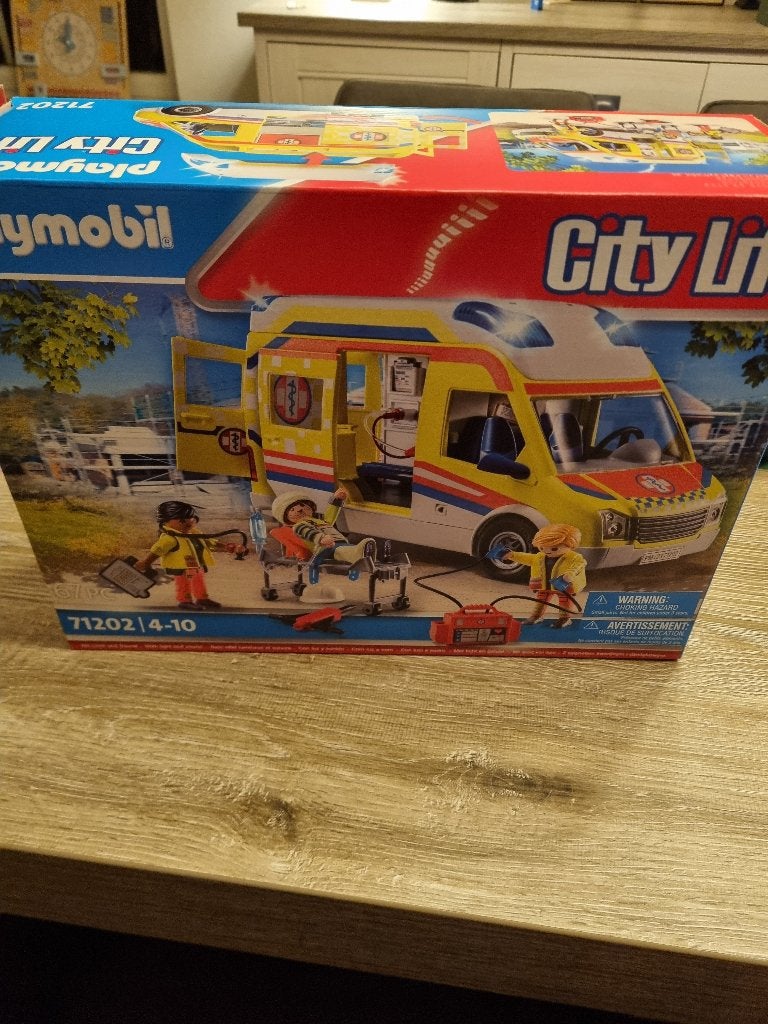 playmobil ziekenwagen, Enlèvement ou Envoi, Comme neuf, Kit complet, Autres types