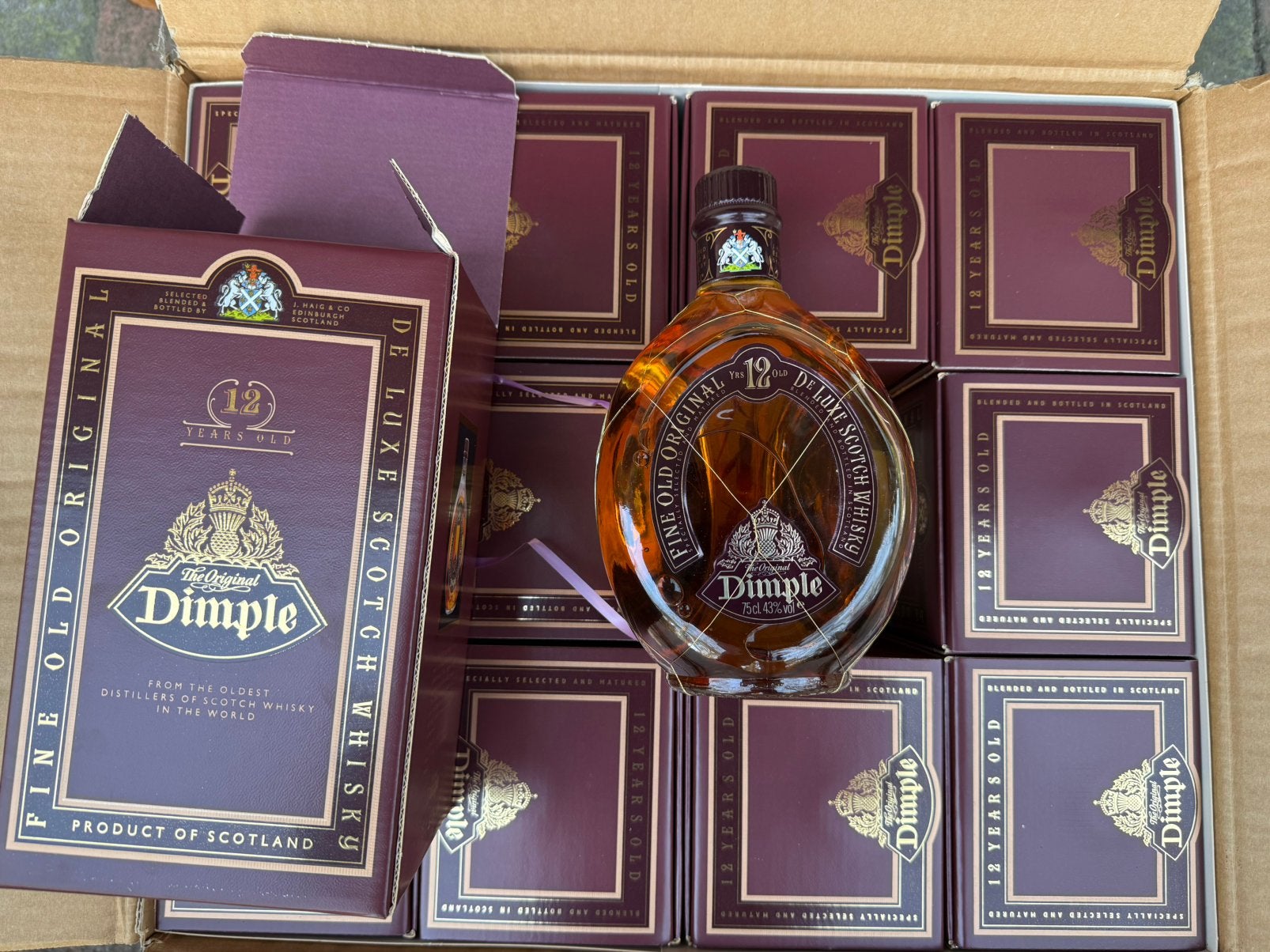 Vintage Dimple 12y Blended Scotch Whisky, 12 flessen, Enlèvement, Pleine