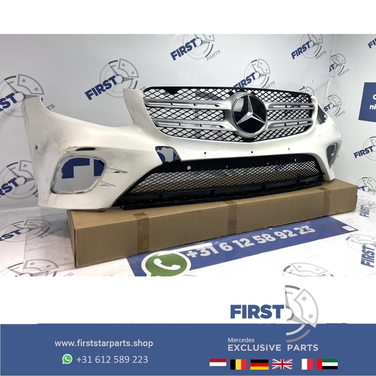 W253 BUMPER WIT GLC AMG PRE-FACELIFT origineel Mercedes VOOR, Utilisé, -, Avant, -