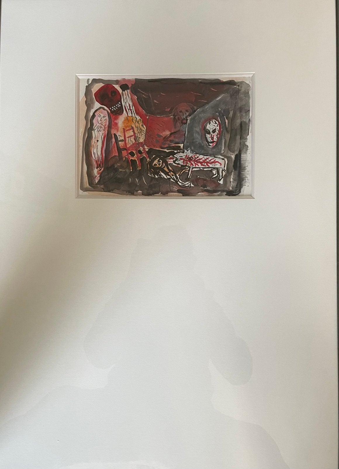 Godfried Vervisch, Enlèvement, Dessin, Technique mixte, Sous verre