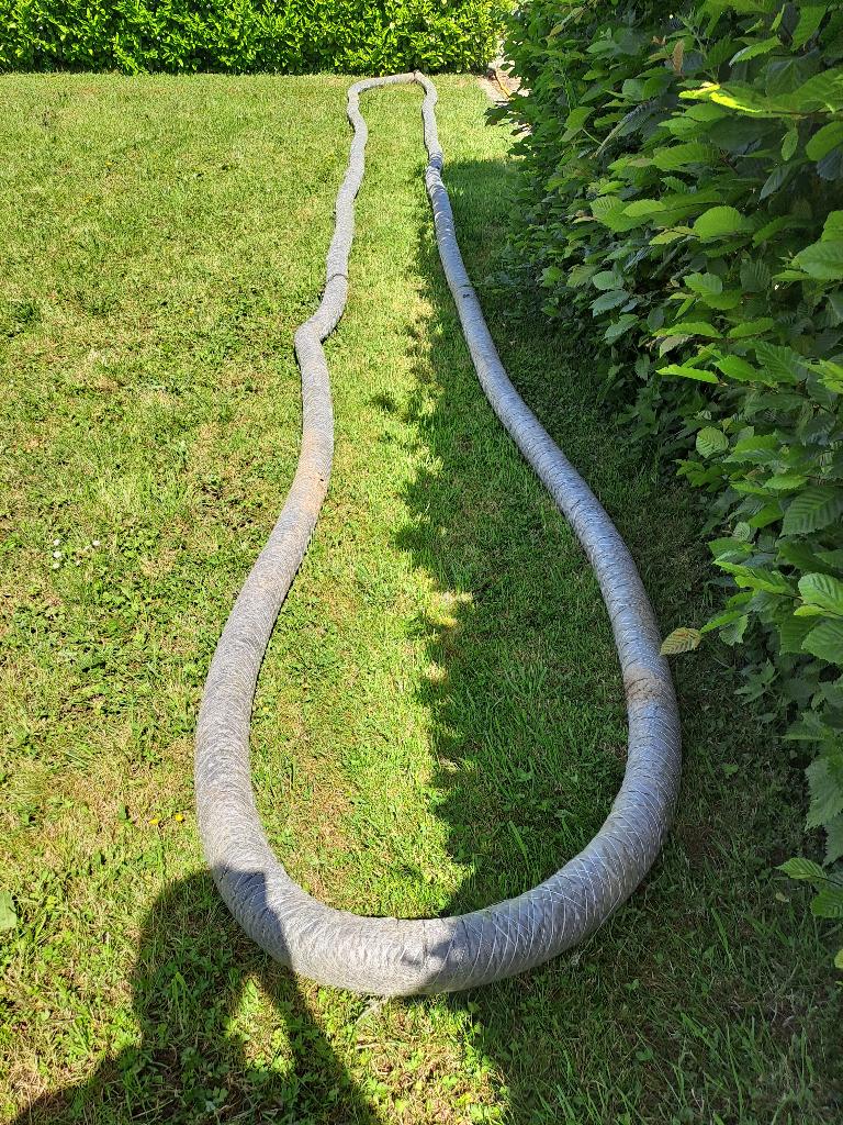 Drain annelé diamètre 100mm type coco - Longueur +/- 23m, Bricolage & Construction, Tuyaux & Évacuations, Neuf, Enlèvement, Autres types