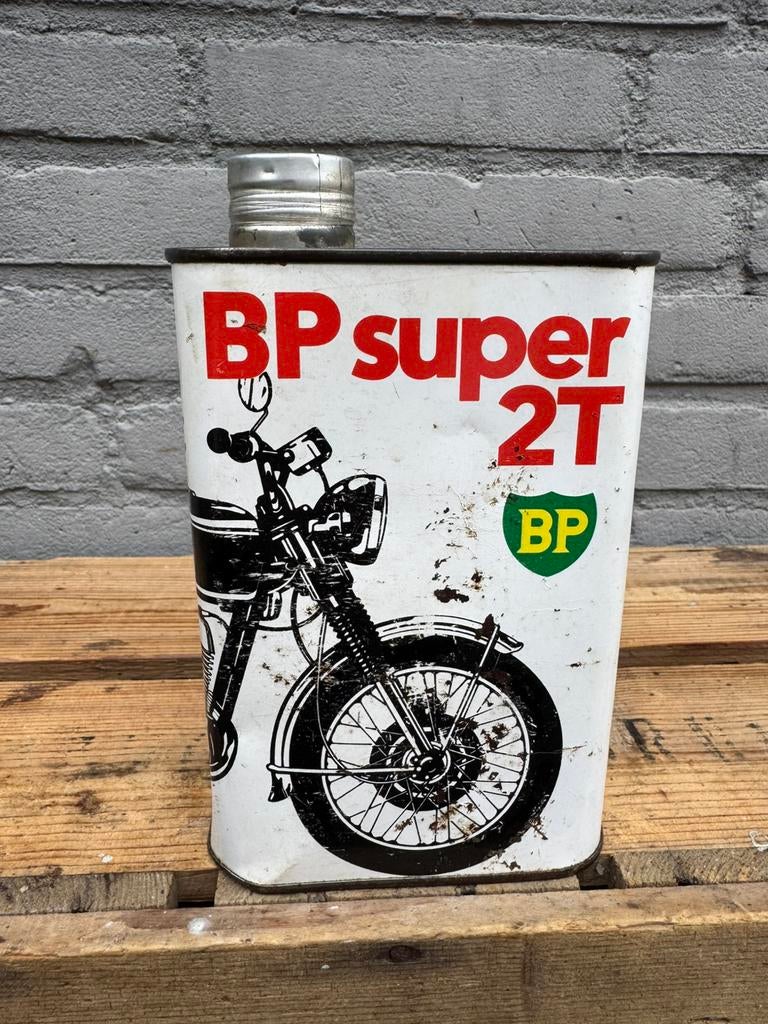 Bidon d'huile rare BP Course 2 Stroke, Collections, Marques & Objets publicitaires, Enlèvement ou Envoi, Utilisé, Emballage