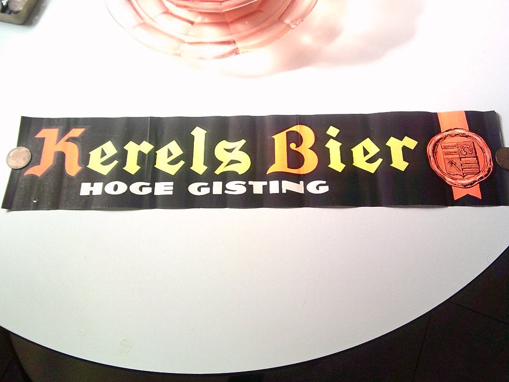 reclaam kerels bier cerckel diest, Enlèvement, Comme neuf, Panneau, Plaque ou Plaquette publicitaire, Autres marques