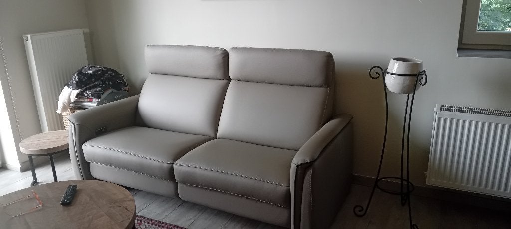 Luxe lederen 3zit zetel, Maison & Meubles, Canapés | Salons, Enlèvement, Cuir, Strak design, Neuf