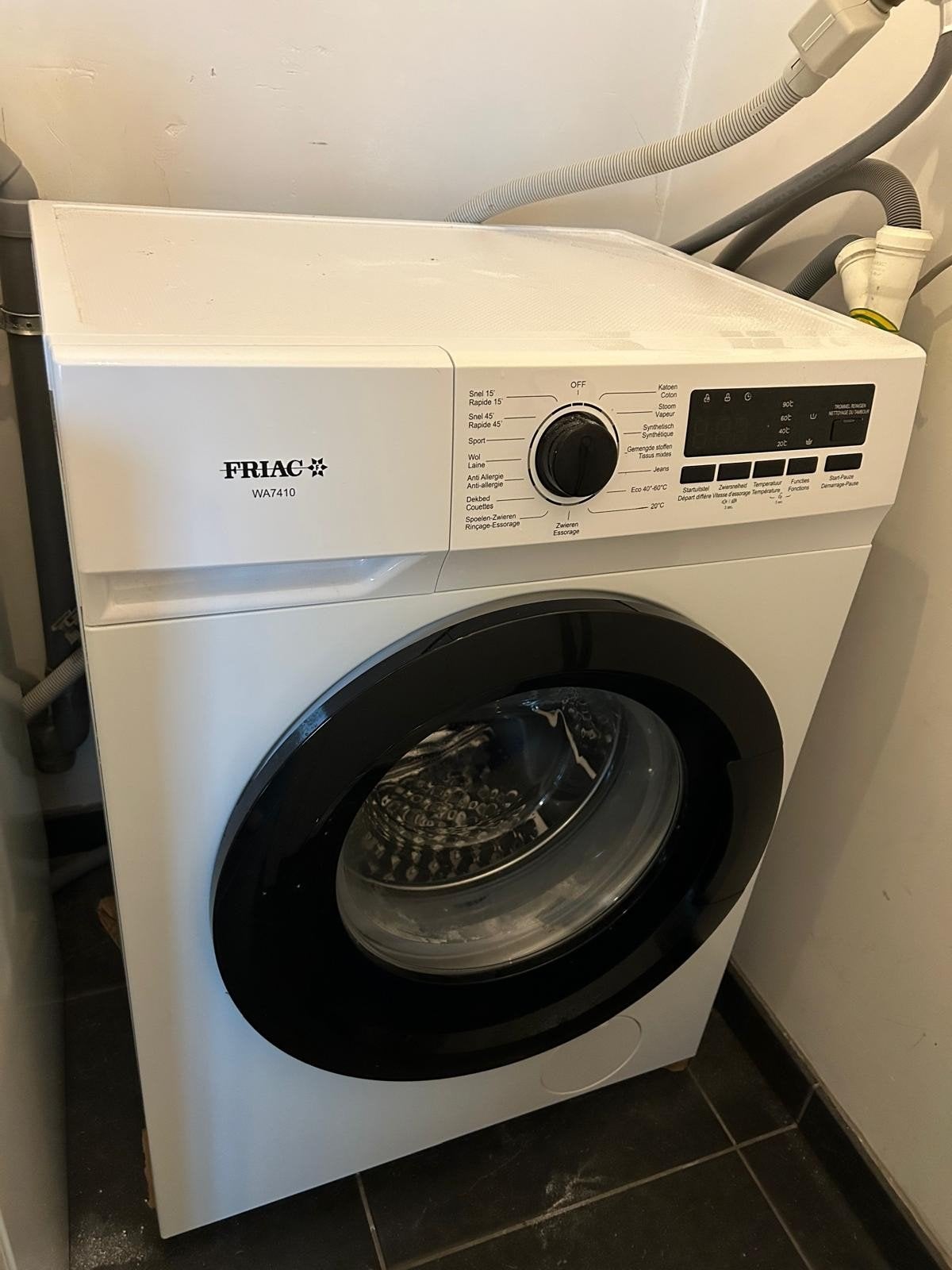Friac wasmachine 7kg 1400 tpm – als nieuw, Elektronische apparatuur, Ophalen, Minder dan 85 cm, Zo goed als nieuw, Voorlader