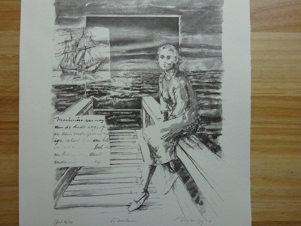 Hervé Martijn, grafiek La Martinière, 1991, Personnages et figures fantastiques, Édition limitée, Impression offset, Enlèvement ou Envoi
