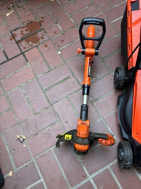 POWER PLUS Grasmaaier en trimmer, Tuin en Terras, Grasmaaiers, Ophalen, Cirkelmaaier, Accu-grasmaaier, Zo goed als nieuw