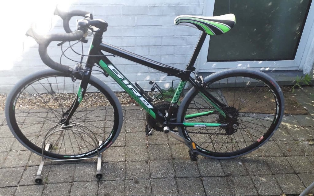 24 inch zwart groene koersfiets Giro elite volledig in orde, Ophalen, Versnellingen, Gebruikt, 24 inch