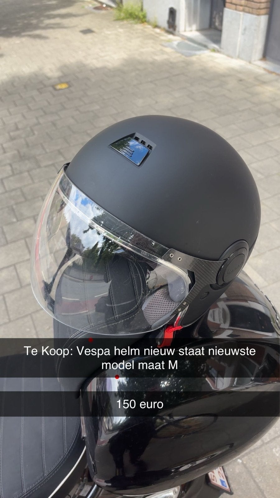 vespa helm, Fietsen en Brommers, Brommerhelmen, Ophalen, Zo goed als nieuw