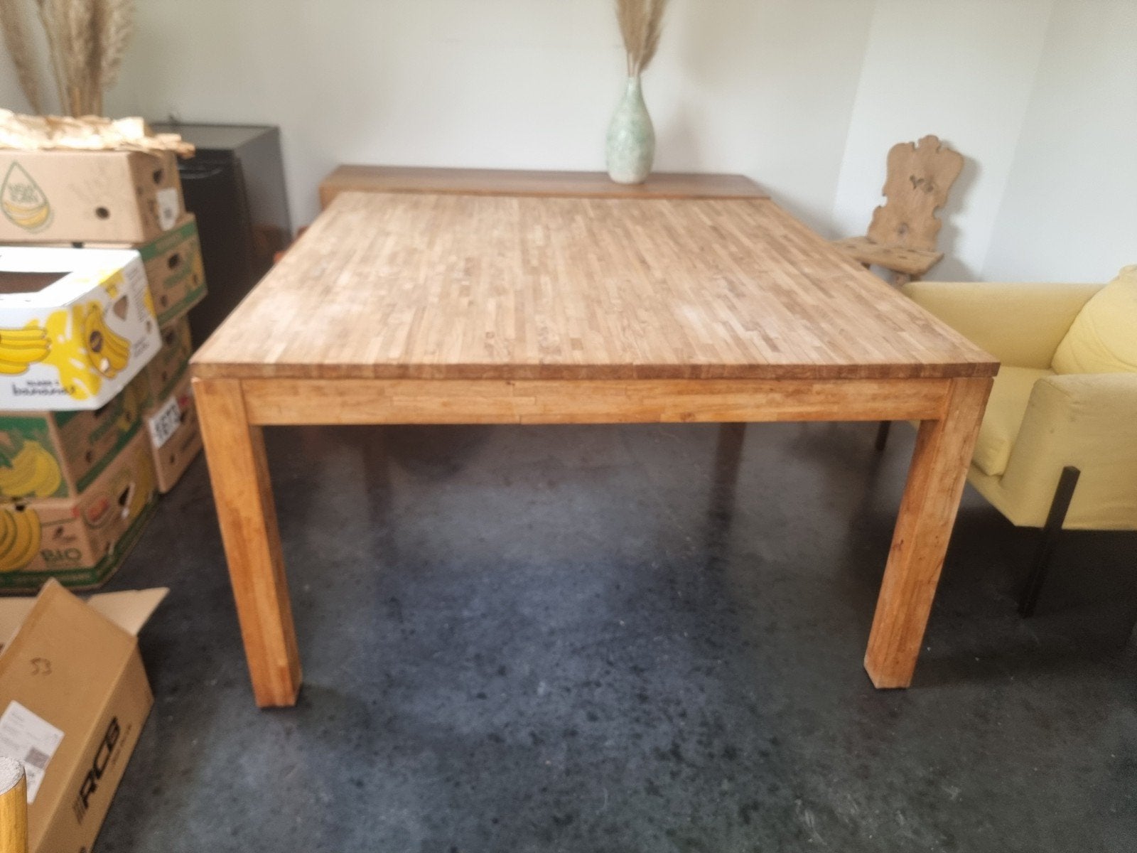 Table Carrée en Bois Teck, Maison & Meubles, Teck, 100 à 150 cm, Cinq personnes ou plus, 100 à 150 cm