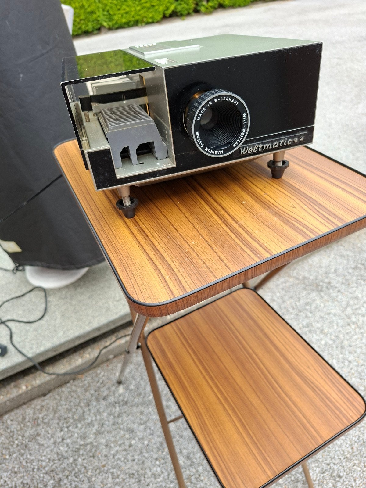 Diamateriaal: projector, scherm, vintage staander, TV, Hi-fi & Vidéo, Projecteurs dias, Enlèvement, Utilisé, Avec écran