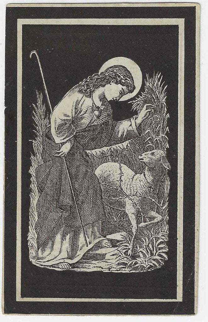 Karel Ledent, Rupelmonde 1826 - Rupelmonde 1885, Enlèvement ou Envoi, Image pieuse