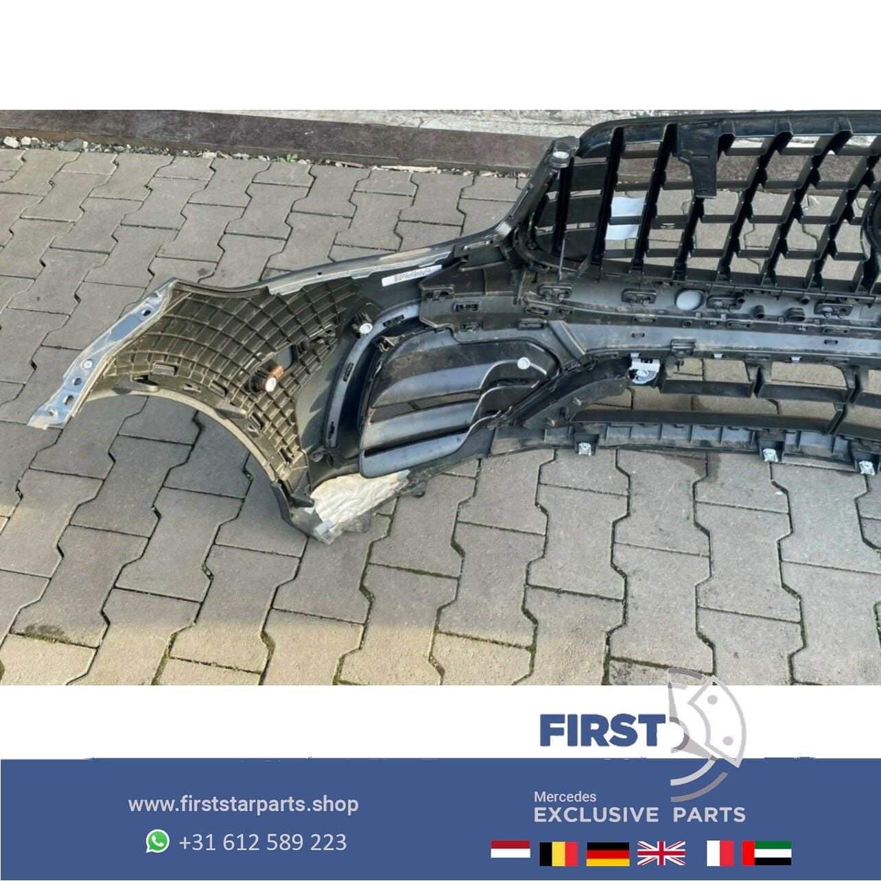 W253 C253 FACELIFT GLC63 AMG VOORBUMPER COMPLEET MAT GRIJS M, Auto-onderdelen, Gebruikt, -, Voor, Ophalen of Verzenden