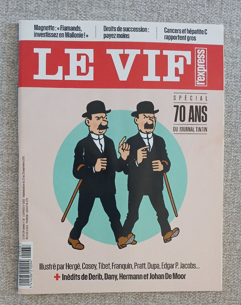 BD Revue Le Vif 70 ans du journal Tintin EO Neuf Hergé, Eén stripboek, Ophalen of Verzenden, Nieuw