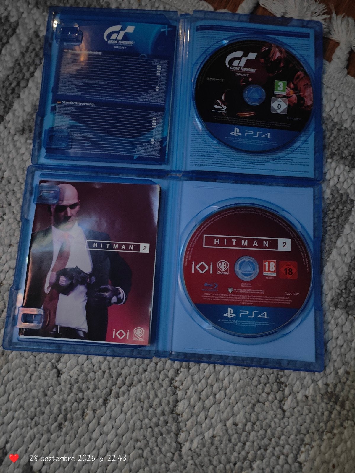 HITMAN 2 + GT SPORT, Consoles de jeu & Jeux vidéo, Enlèvement, Sport