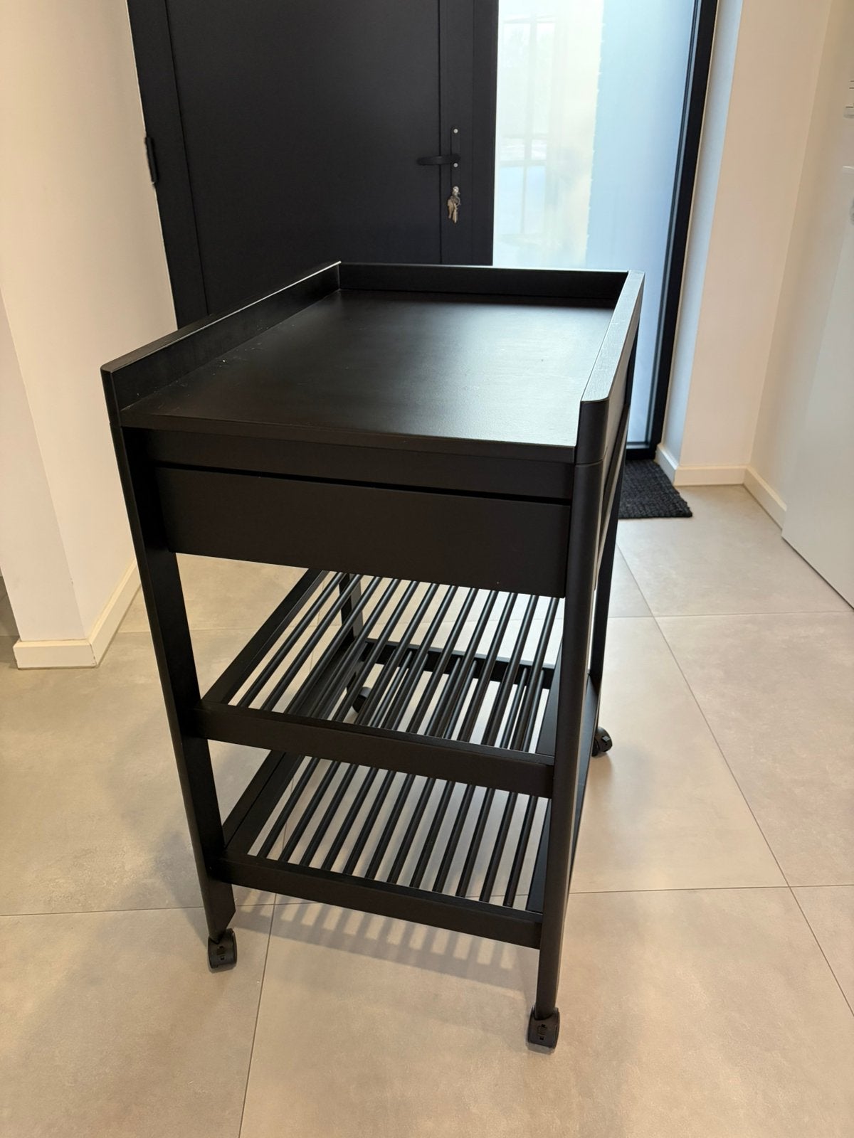 Luiertafel - ververstafel zwart, Ophalen, Zo goed als nieuw, Zwart