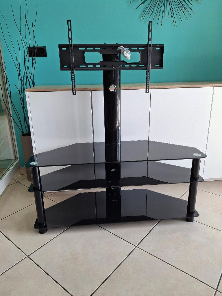 Meuble TV angle, Enlèvement, Comme neuf, Verre