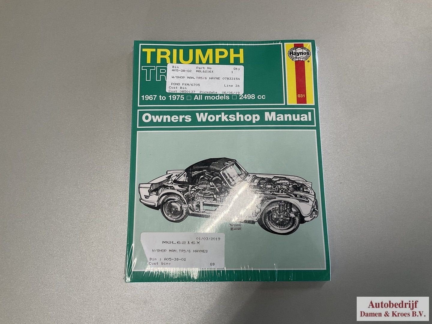 Triumph TR5 & TR6 Owners Workshop Manual MGL6216X Haynes, Enlèvement ou Envoi