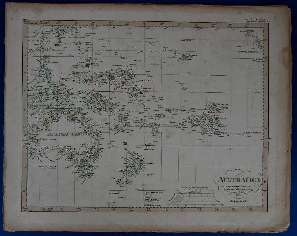 Carte ancienne de l’Australie et du Pacifique – 1826–1835, Antiquités & Art, Antiquités | Cartes scolaires, Enlèvement ou Envoi