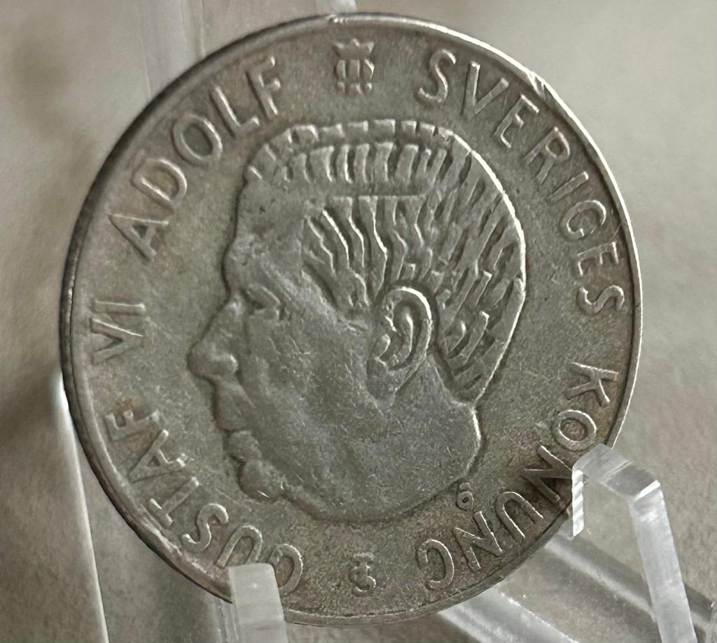 Suède 1 couronne 1955 argent, Enlèvement ou Envoi, Argent