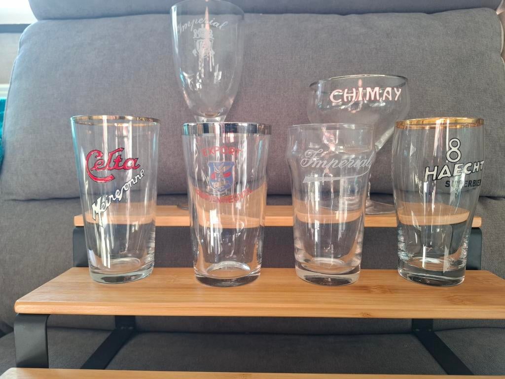 Lot ancien verre bière acide et émaillé, Enlèvement ou Envoi