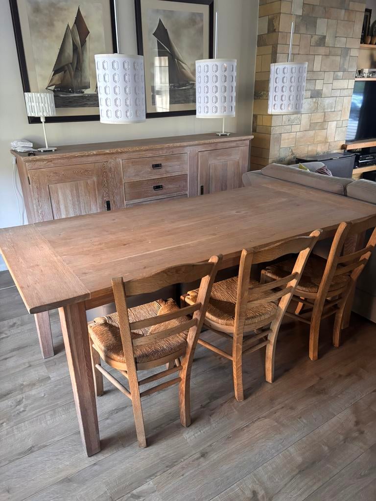 Meubels in Volle Franse Eik, Ophalen, Zo goed als nieuw