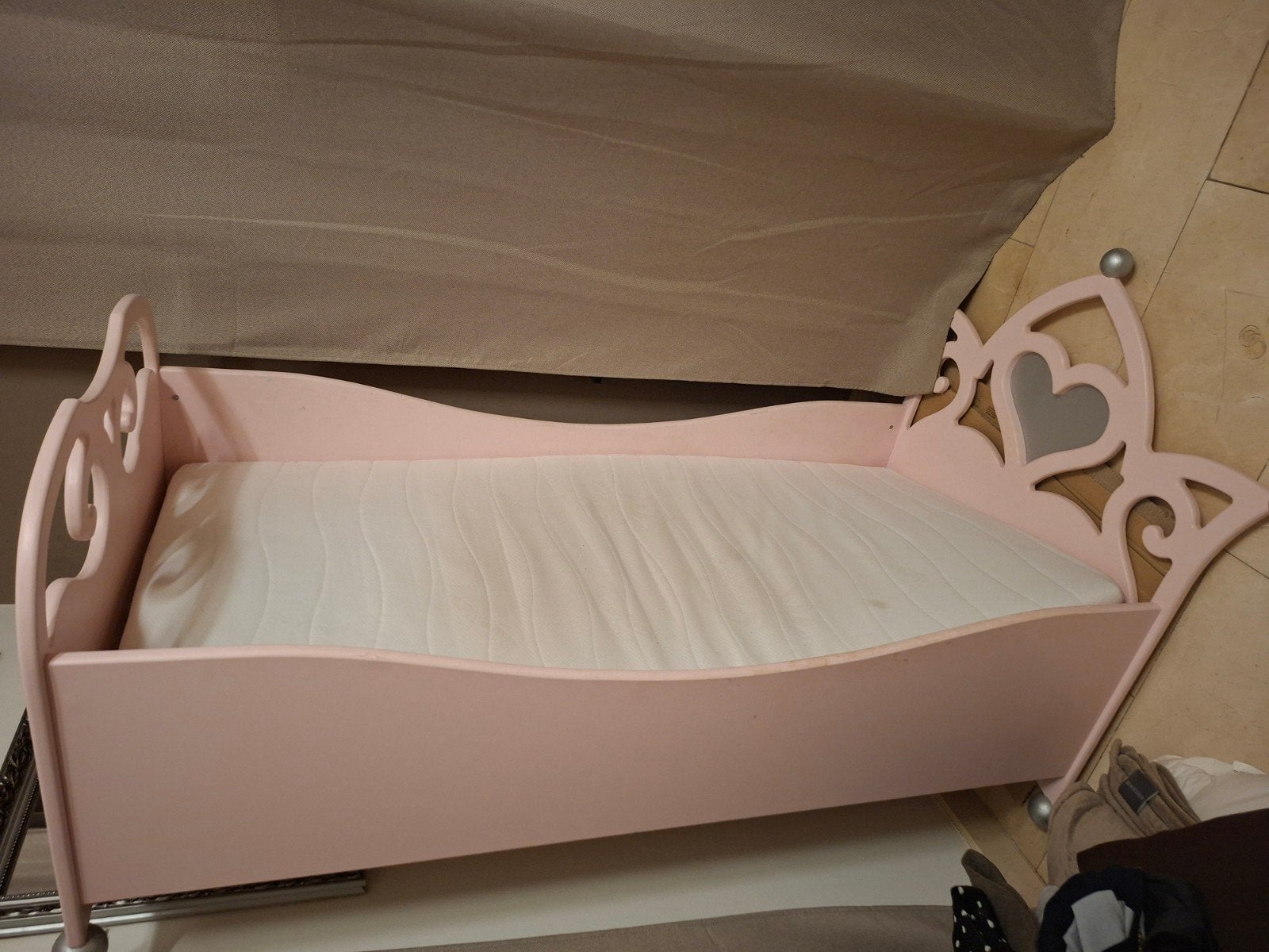 Princessen bed, Kinderen en Baby's, Ophalen, Gebruikt, 70 tot 85 cm, 140 tot 160 cm