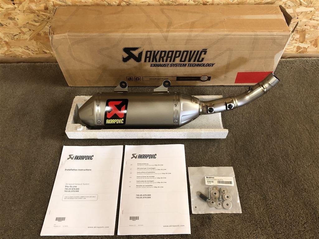 Akrapovic uitlaat KTM 250 450 SX-F XC-F SMR FC FS FX 19-22, Verzenden, Nieuw