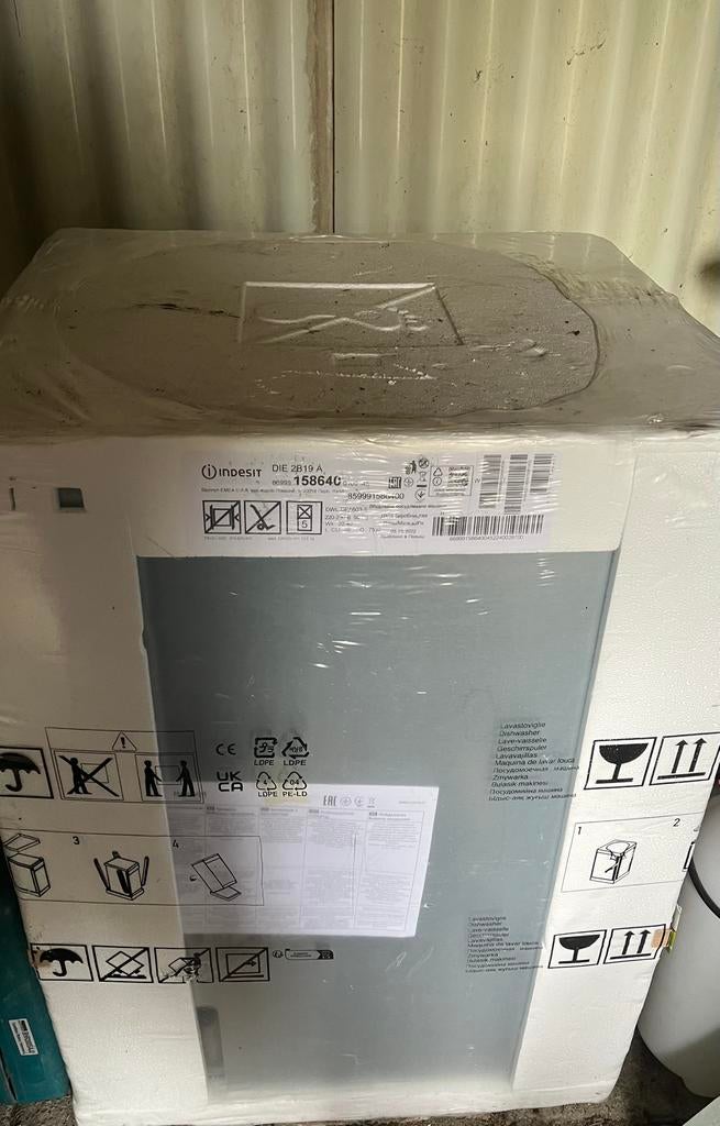 Indesit DIE 2B19 A inbouw vaatwasser nieuw, Electroménager, Lave-vaisselle, Neuf, Enlèvement ou Envoi, 85 à 90 cm, Encastré