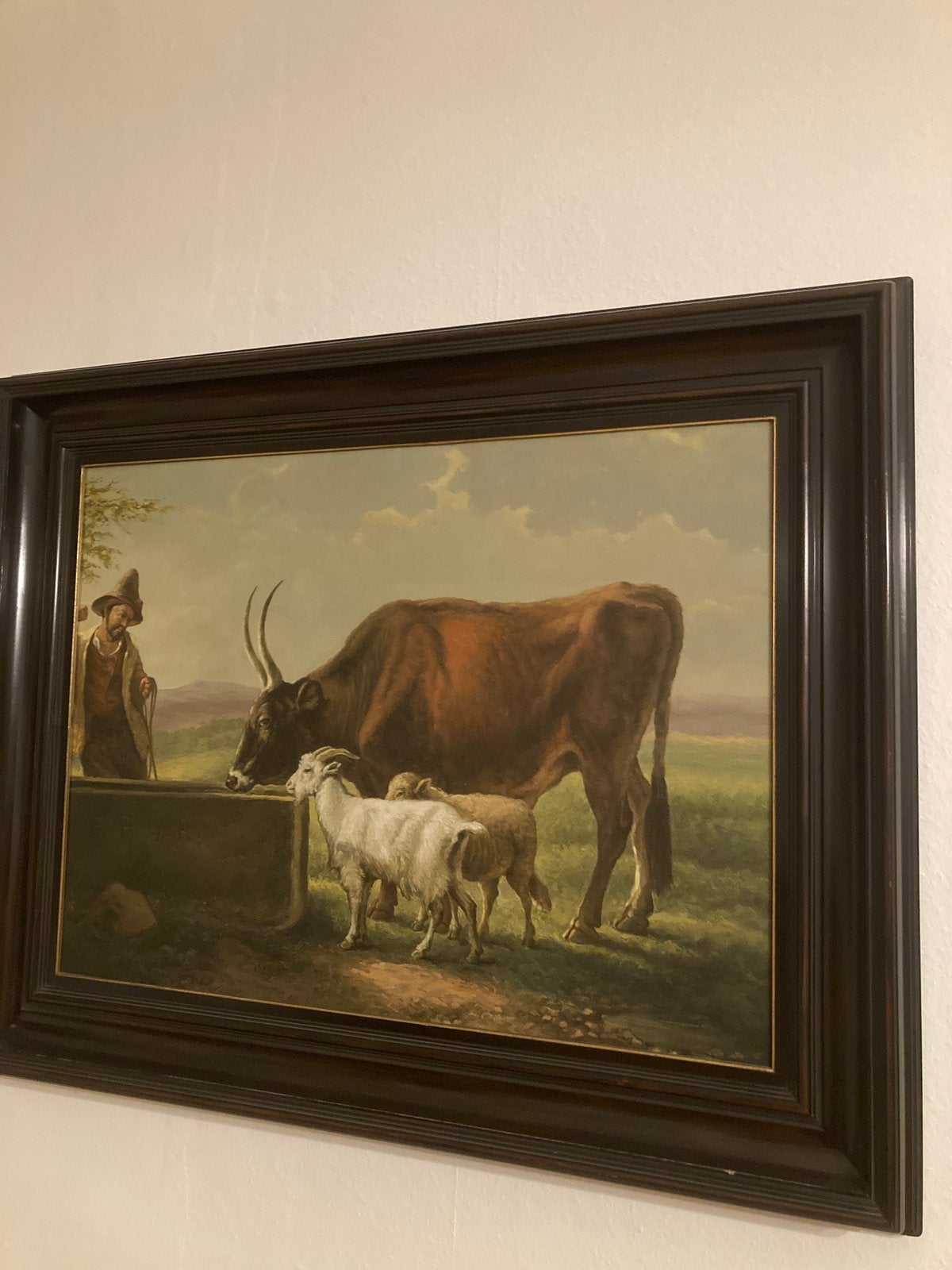 Grand tableau avec des animaux, Enlèvement, Animaux
