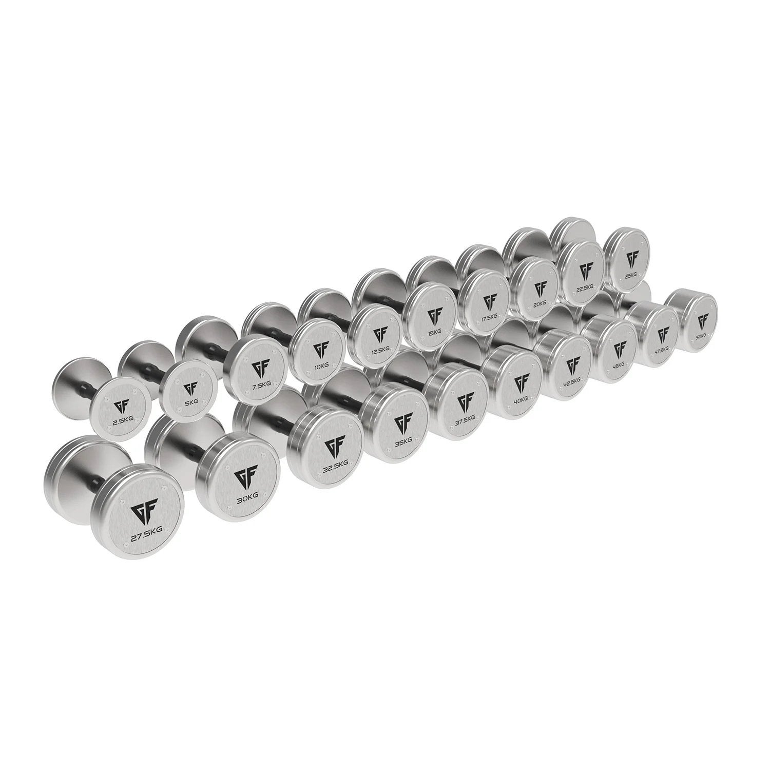 Chrome Dumbbell Set Hantelset Compleet Fitness GymFactory