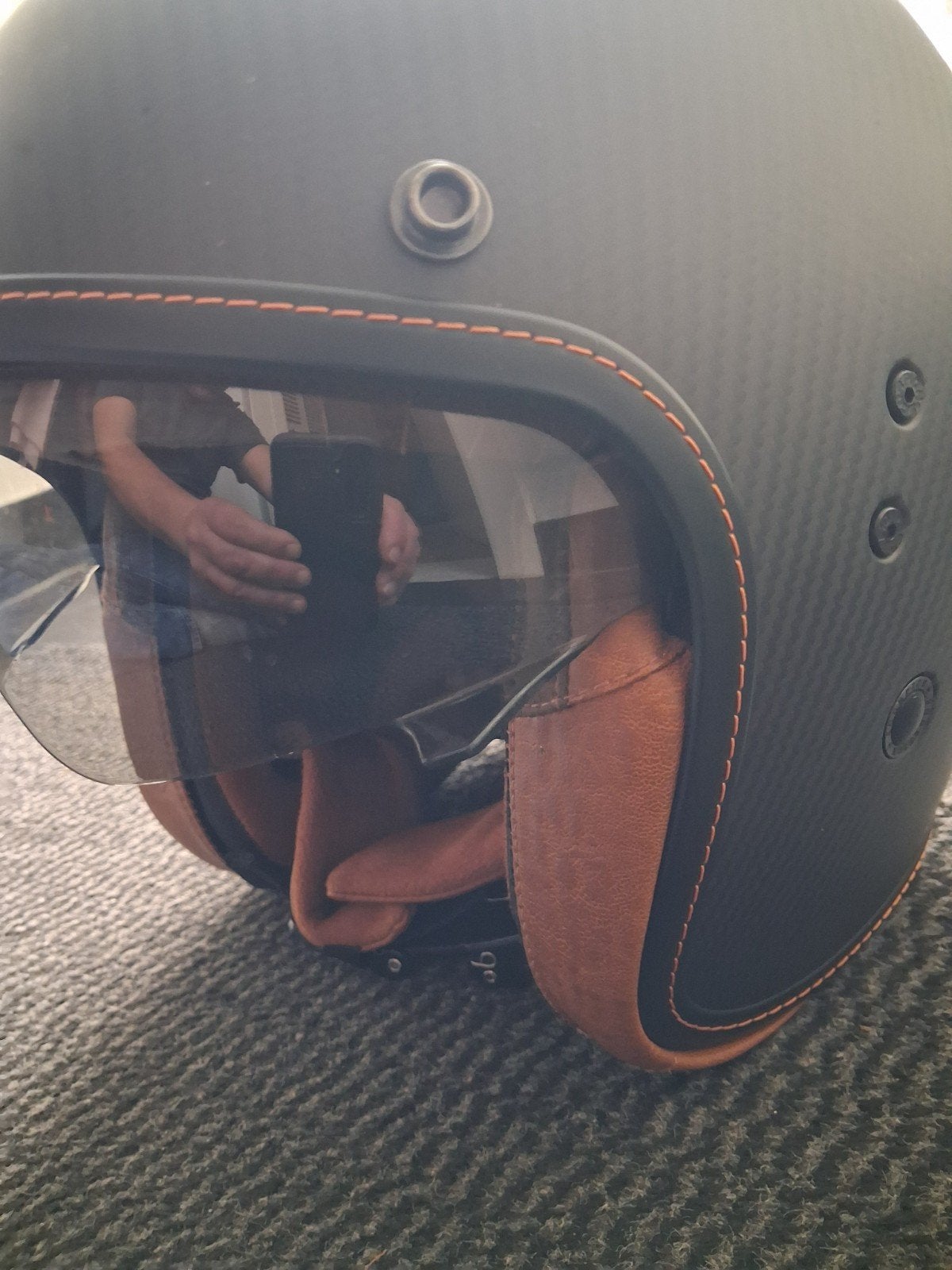 Magnifique casque en carbone Scorpion Evo Belfast à l'état n, Enlèvement, XL