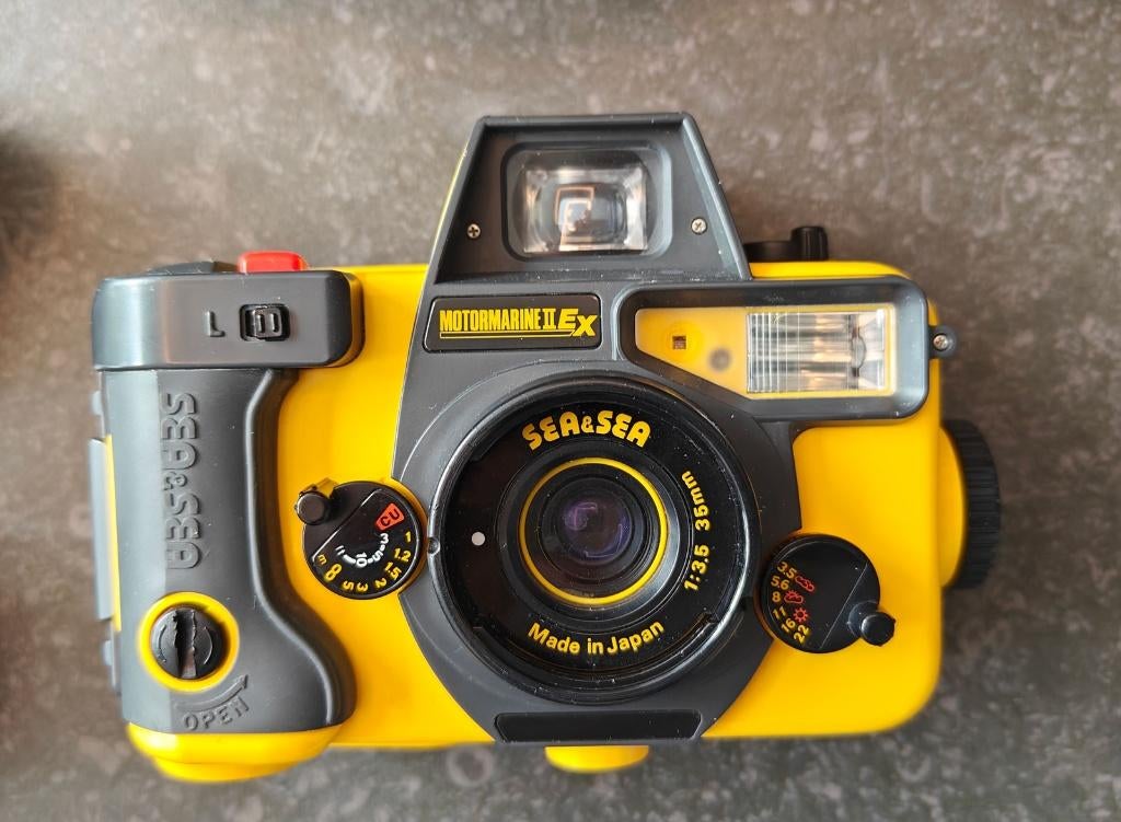 Vintage onderwater fototoestel met accessoires, Ophalen, Gebruikt, Overige Merken