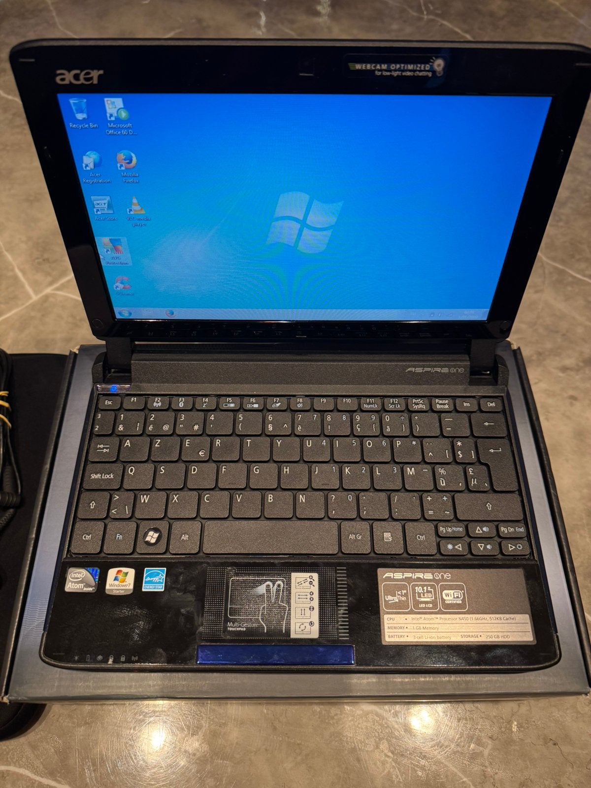 Acer Aspire One 532h-2DB, Informatique & Logiciels, Ordinateurs portables Windows, Comme neuf, 10 pouces ou moins, Enlèvement