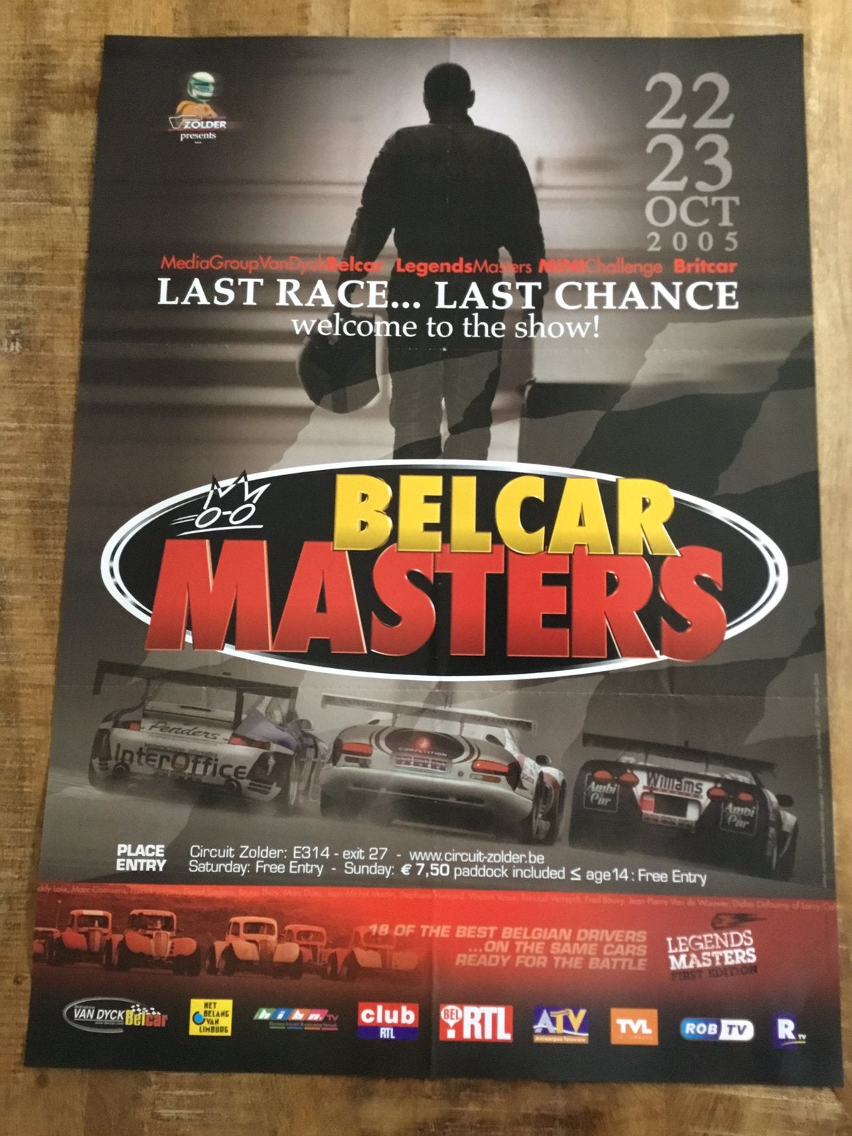 Affiche belcar masters zolder 2005, Ophalen of Verzenden, Zo goed als nieuw