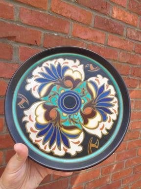 1920s Art Deco plazuid Gouda keramiek Astor, Ophalen of Verzenden