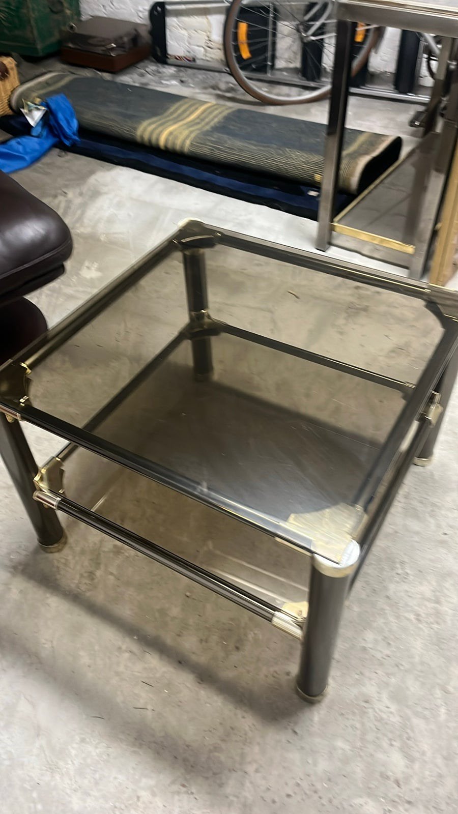 Deknudt glazen design moderne salontafel, Ophalen of Verzenden, Zo goed als nieuw