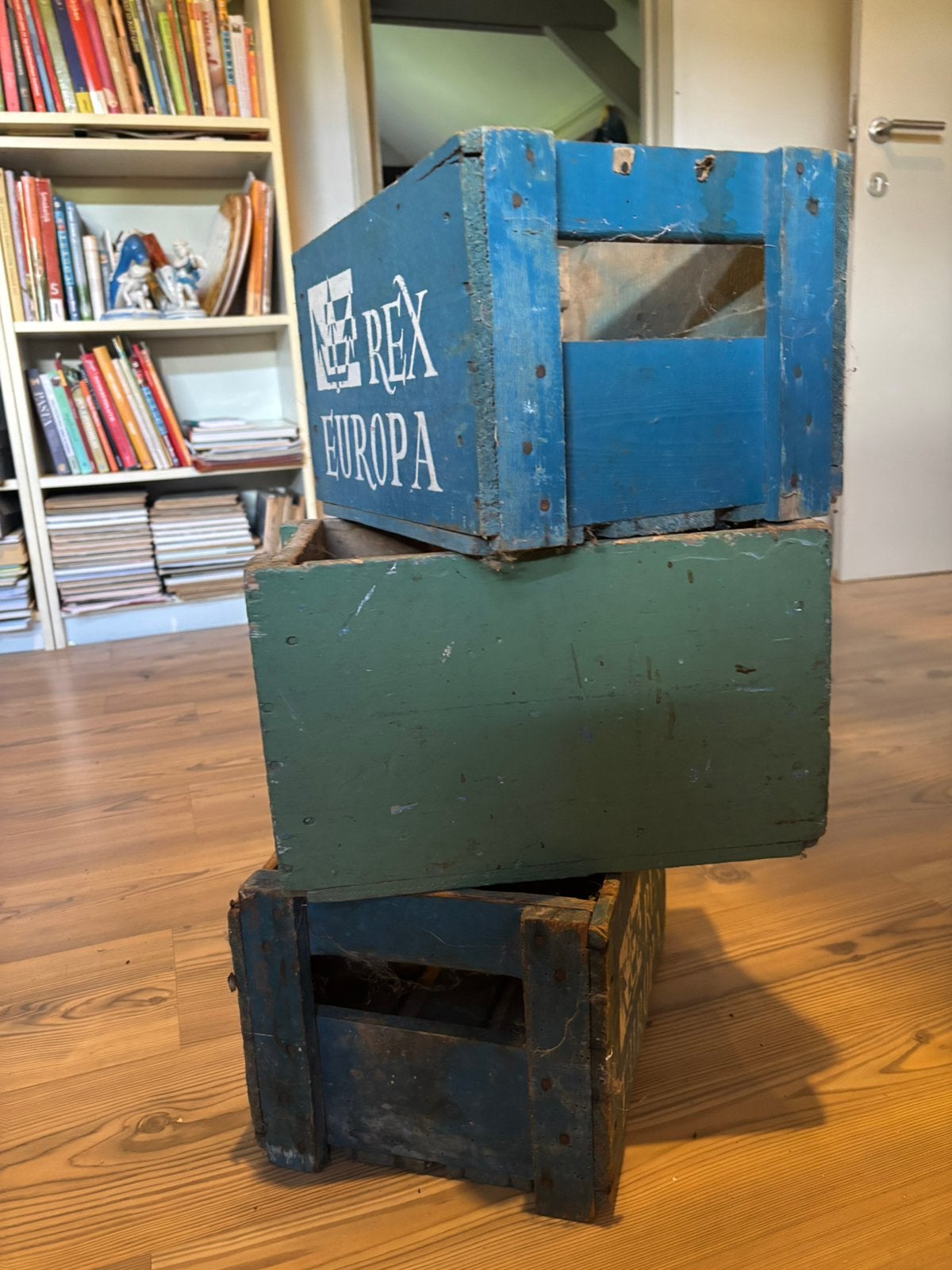 Houten bierkisten, Ophalen, Gebruikt