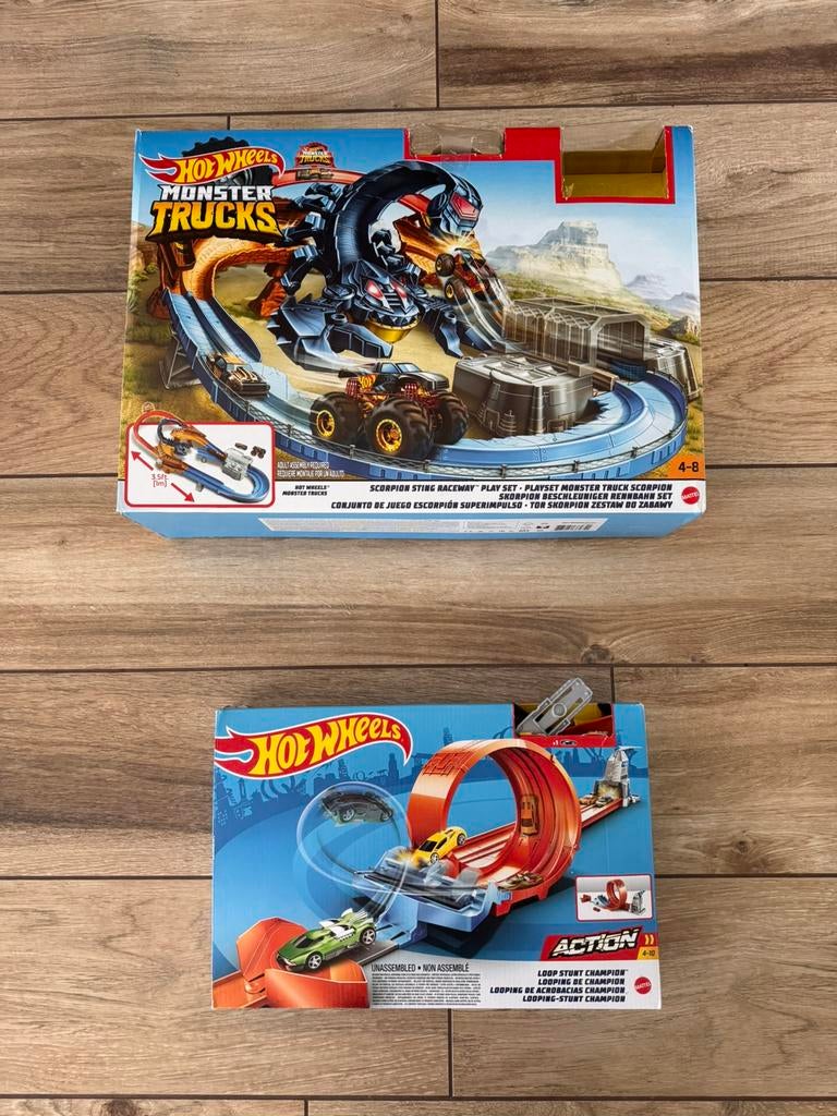 Hot wheels baan, Ophalen, Racebaan, Zo goed als nieuw, Hot Wheels