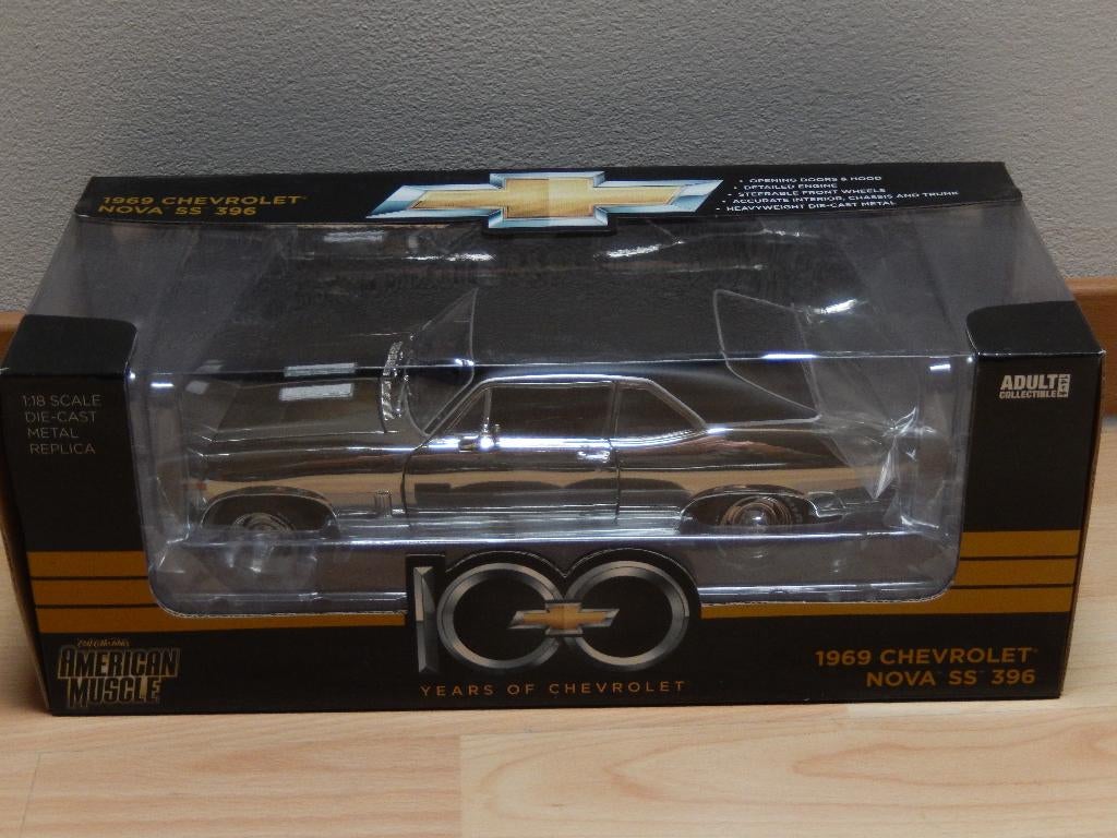 Chevrolet Nova SS 396 1/18 Ertl 1969, Enlèvement ou Envoi, Neuf, Voiture, ERTL