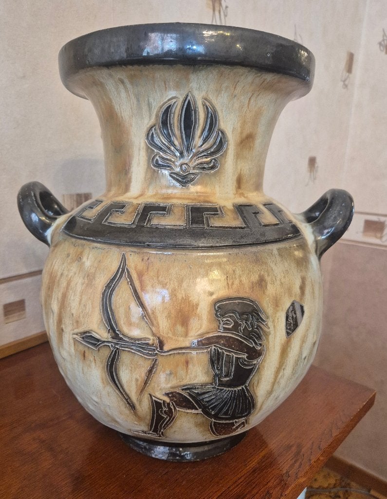 Vase grès Guerin, Enlèvement