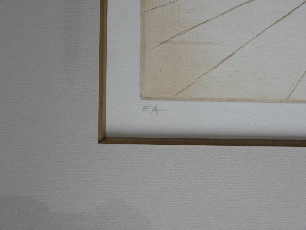 Ets Roland Devolder ‘4 liggende meisjes’, Antiek en Kunst, Ophalen, Ets, Gesigneerd