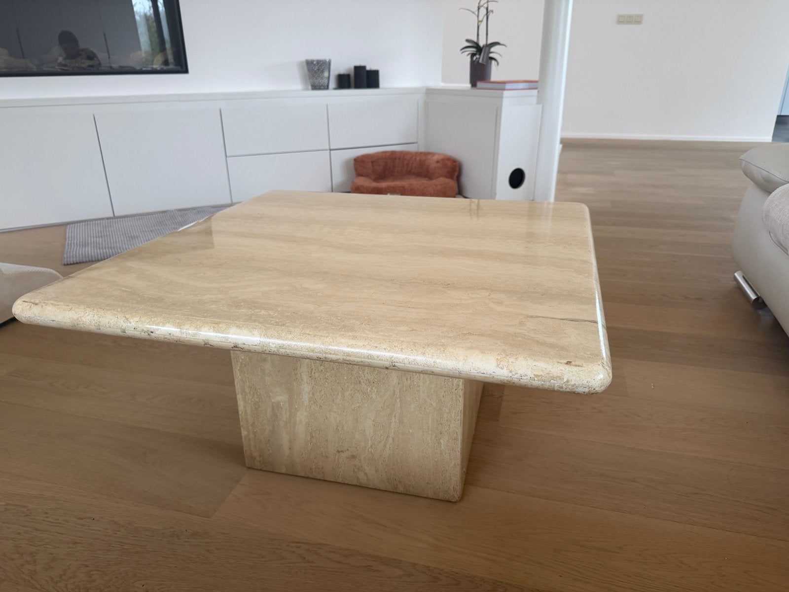 Salontafel travertin, Huis en Inrichting, Ophalen, Gebruikt
