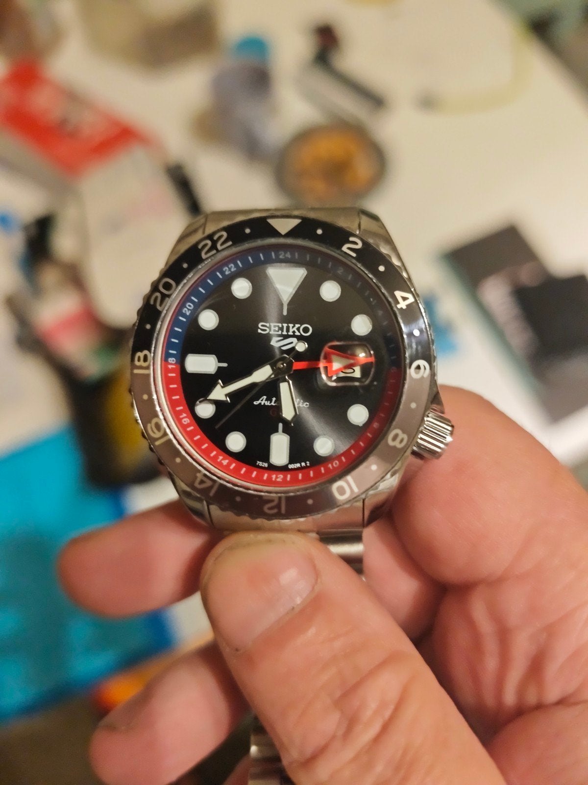 seiko 5 pepsi, Bijoux, Sacs & Beauté, Enlèvement ou Envoi, Seiko