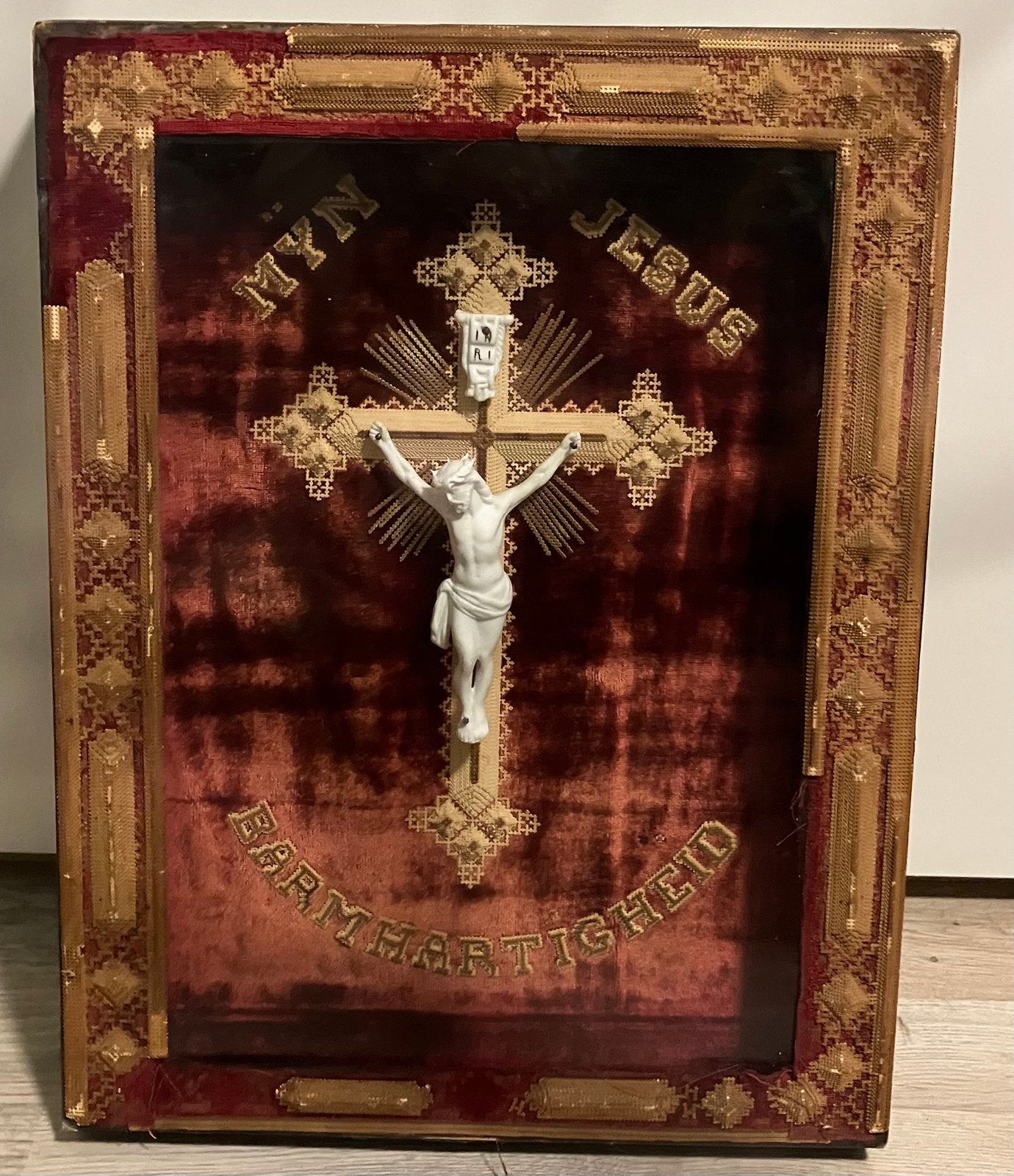 CRUCIFIX ANTIEK MOOI!! Afmeting op foto’s…., Antiek en Kunst, Ophalen of Verzenden