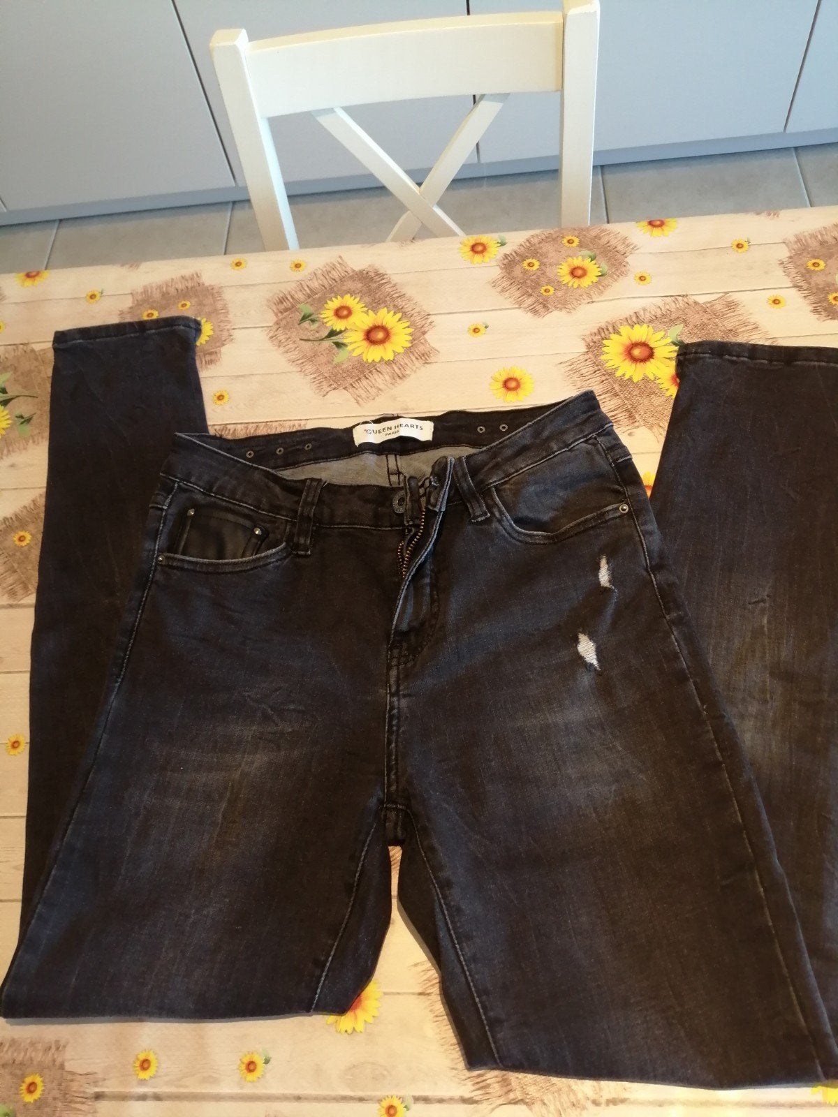 Zwarte ripped skinny jeans maat M, Kleding | Dames, Spijkerbroeken en Jeans, Zwart, Ophalen of Verzenden, W30 - W32 (confectie 38/40)