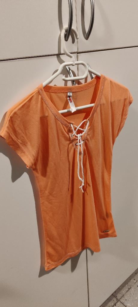 Zalmroze T-shirt - S - merk Dodo Homewear, Ophalen, Zo goed als nieuw, Roze, Maat 36 (S)