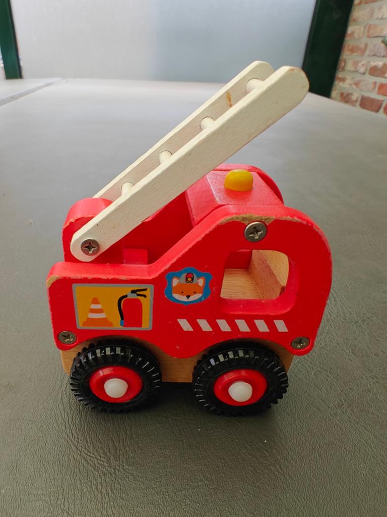 Houten brandweerwagen, Ophalen of Verzenden