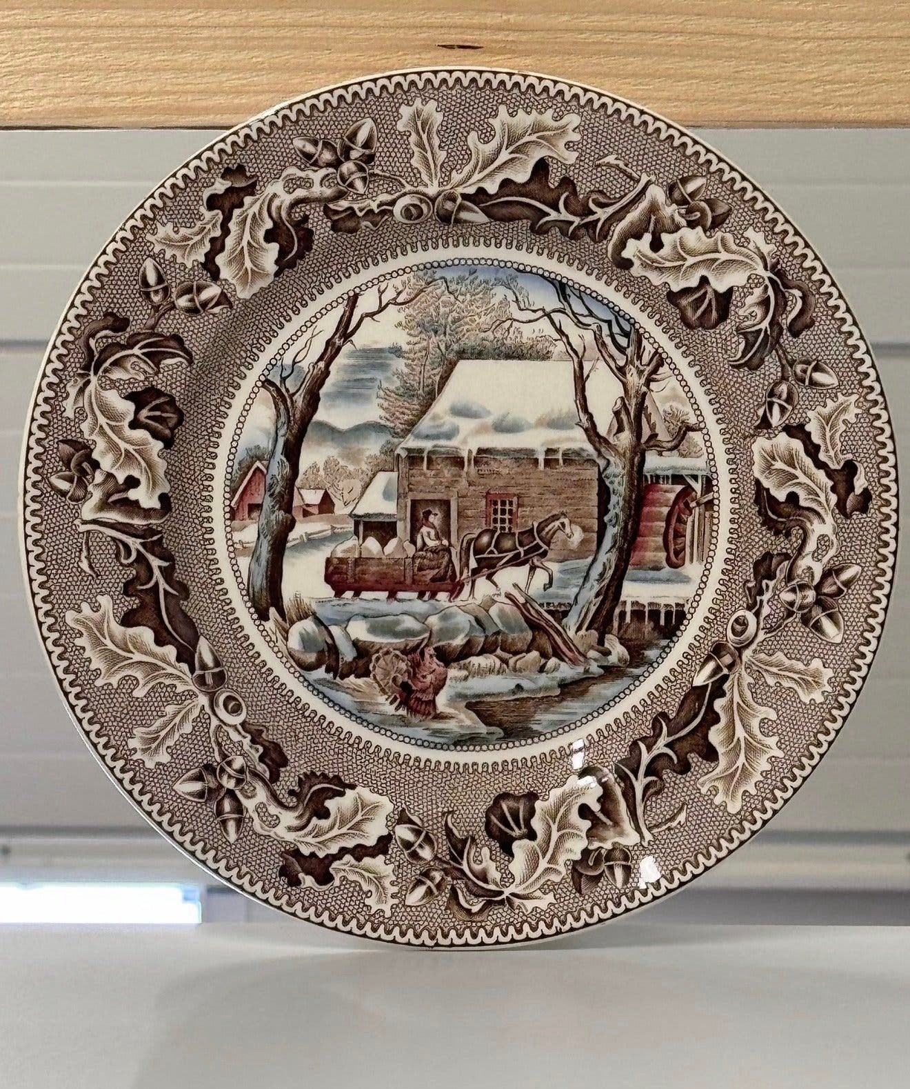 Assiette de Johnson Brothers Historic America Thanksgiving, Antiquités & Art, Enlèvement ou Envoi