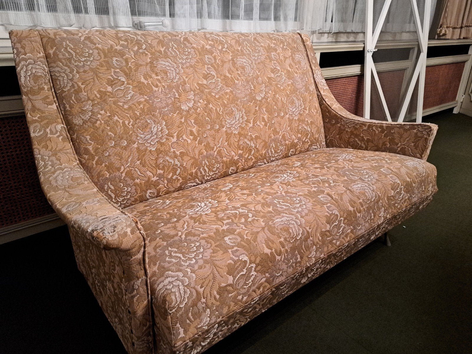 vintage 2-zitsbank - in goede staat, Ophalen, Gebruikt, Vintage, Tweepersoons